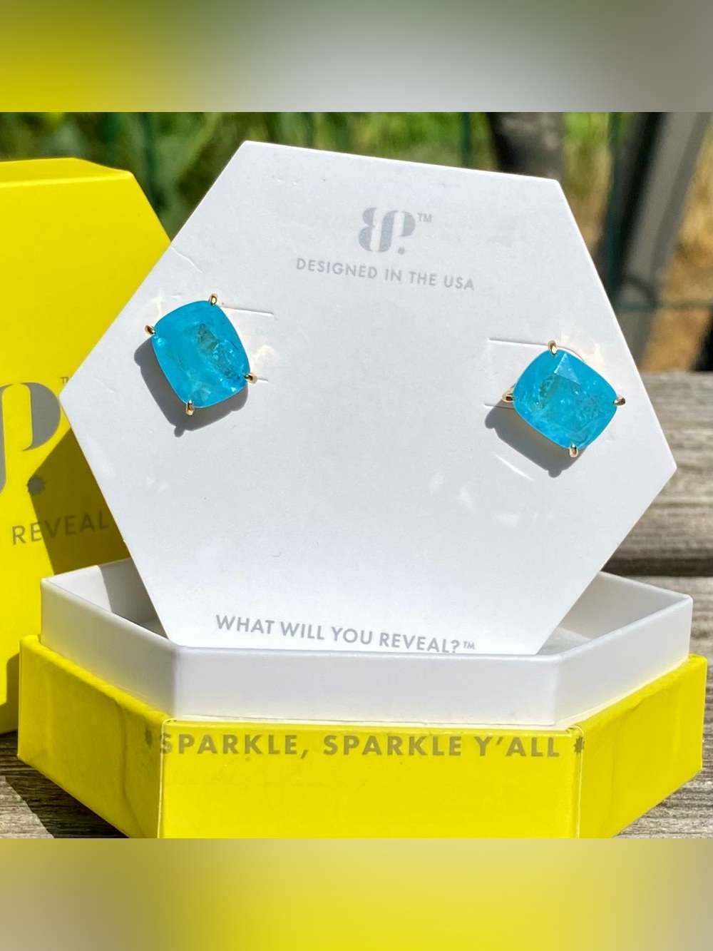 Bomb Party OG Aqua Blue Quartz Earrings